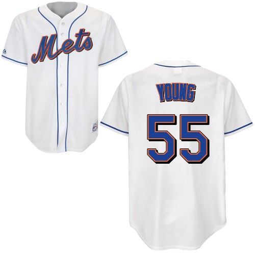 Branded New York Mets 55 Chris Young White Cool Base MLB Jersey Baseball MLB Jerseys